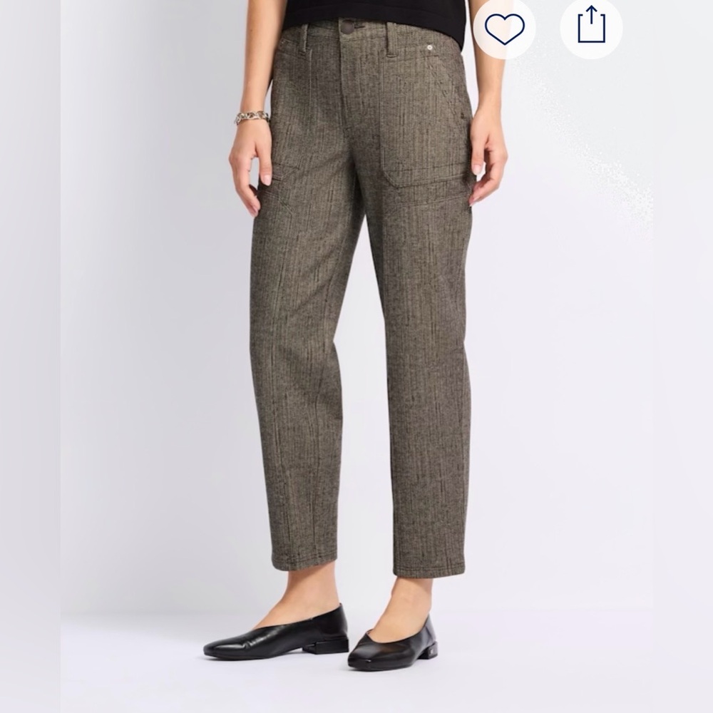 Democracy Ab Solution Skyrise Straight Leg Pants Brown Size 12 NWT